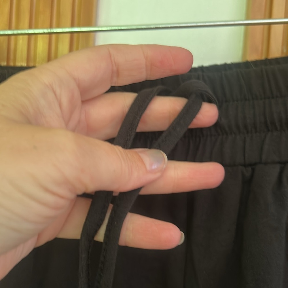 Tickled Teal Black Athletic Shorts Elastic Waistband - Picture 4 of 5